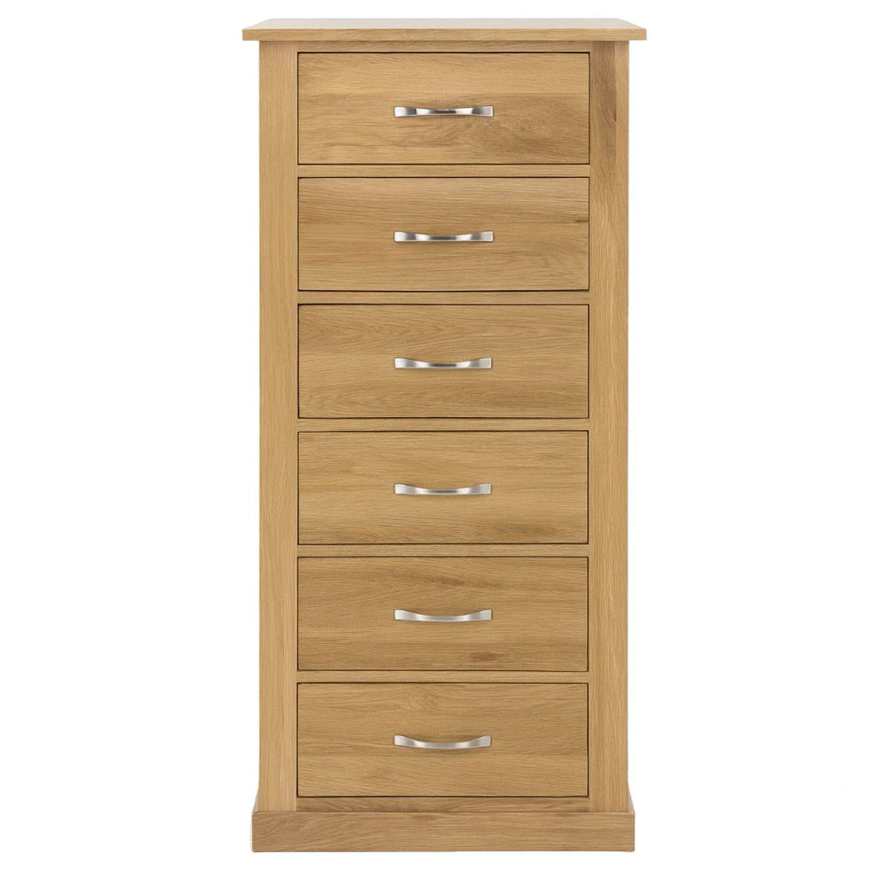Mobel Oak Tallboy With Six Drawers1 - Duck Barn Interiors
