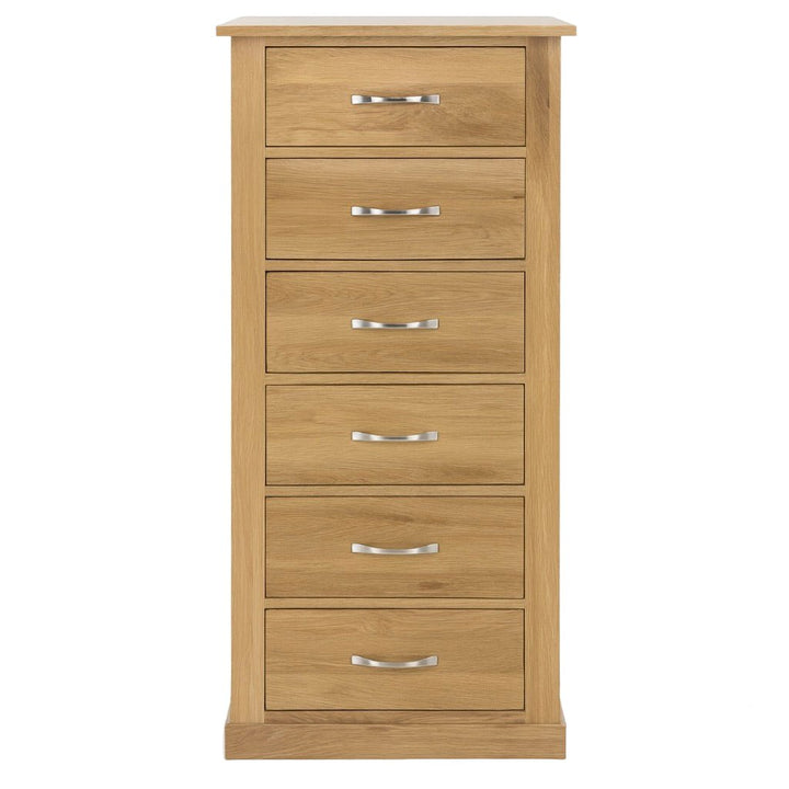 Mobel Oak Tallboy With Six Drawers1 - Duck Barn Interiors