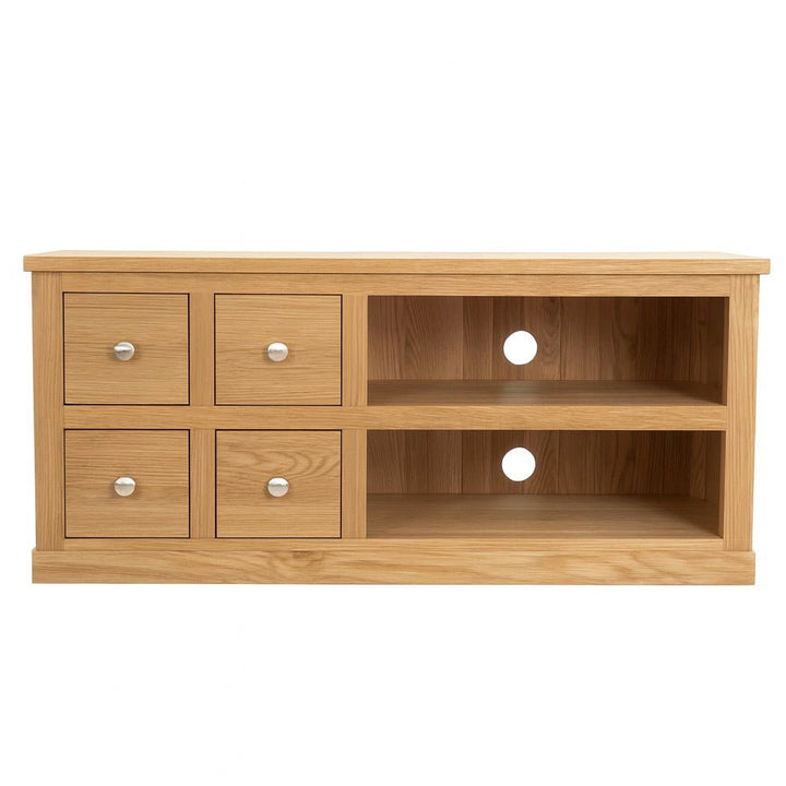 Mobel Oak Television Cabinet with Drawers1 - Duck Barn Interiors