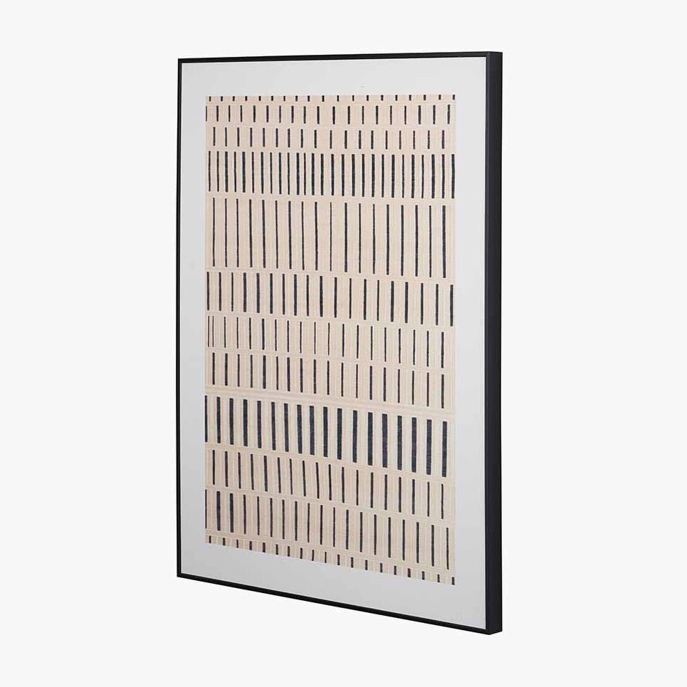 Natural Abstract Black Stripe Pattern Canvas3 - Duck Barn Interiors
