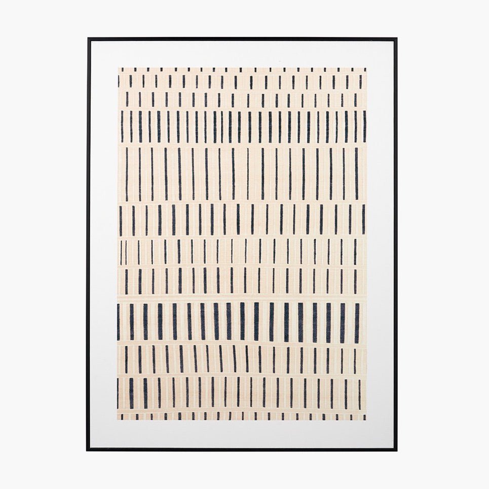 Natural Abstract Black Stripe Pattern Canvas2 - Duck Barn Interiors