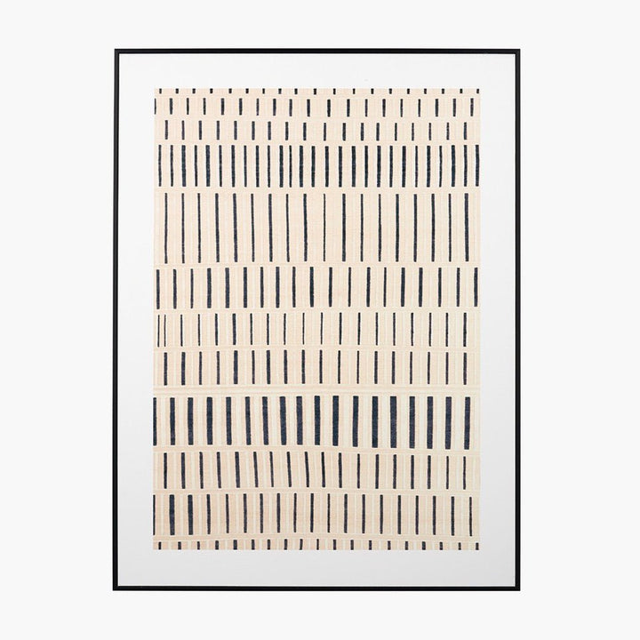 Natural Abstract Black Stripe Pattern Canvas2 - Duck Barn Interiors