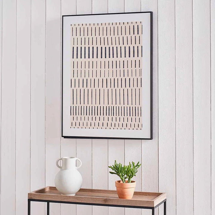 Natural Abstract Black Stripe Pattern Canvas1 - Duck Barn Interiors
