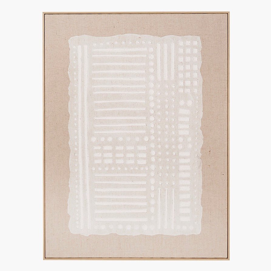 Natural Abstract Design Linen Canvas2 - Duck Barn Interiors
