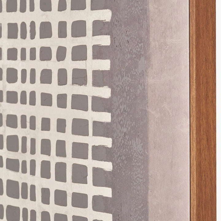 Natural Grid Design Framed Canvas2 - Duck Barn Interiors