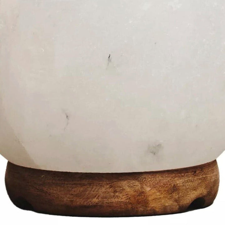 Nepal Himalayan Round White Natural Salt Lamp5 - Duck Barn Interiors