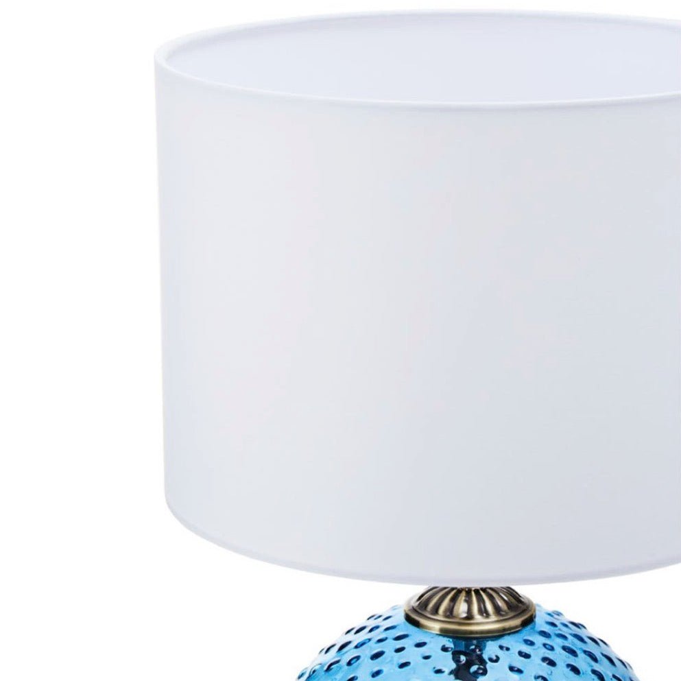 Noa Blue Glass Table Lamp3 - Duck Barn Interiors
