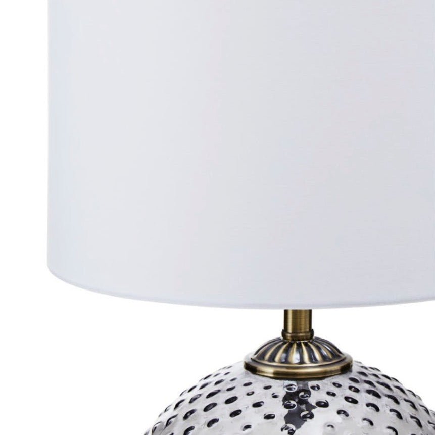 Noa Grey Glass Table Lamp4 - Duck Barn Interiors