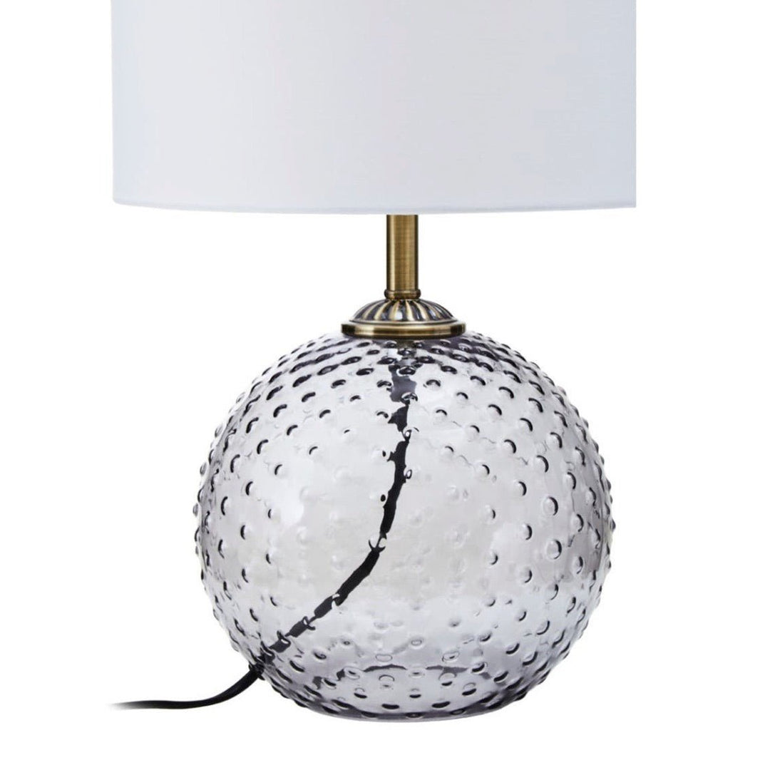 Noa Grey Glass Table Lamp3 - Duck Barn Interiors
