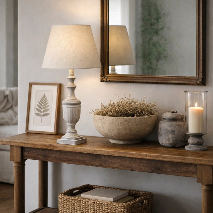 Nola Urn Table Lamp With Linen Shade1 - Duck Barn Interiors