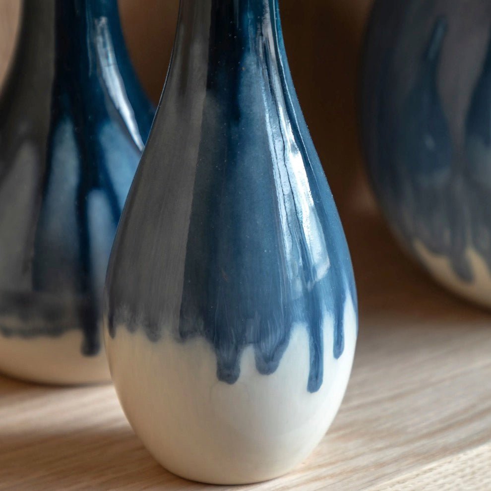 Orro Blue Organic Fade Ceramic Vase - Set of 33 - Duck Barn Interiors