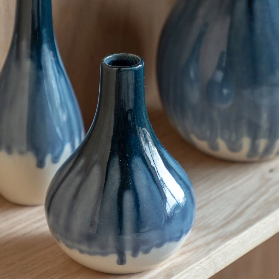 Orro Blue Organic Fade Ceramic Vase - Set of 32 - Duck Barn Interiors