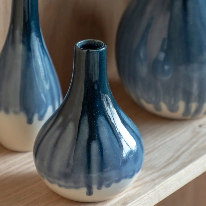 Orro Blue Organic Fade Ceramic Vase - Set of 32 - Duck Barn Interiors