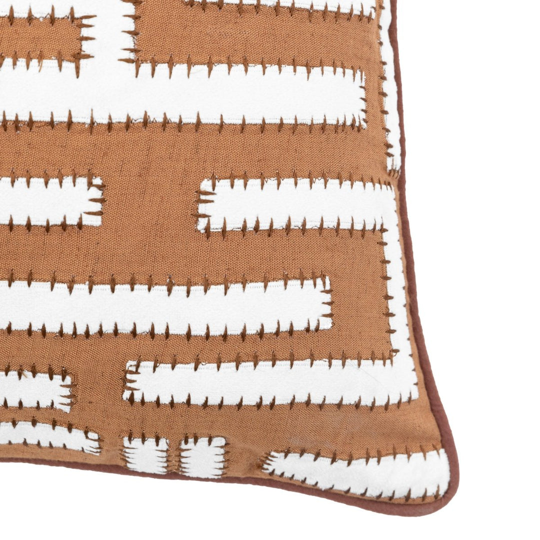 Oskar Applique Cushion - Apricot9 - Duck Barn Interiors