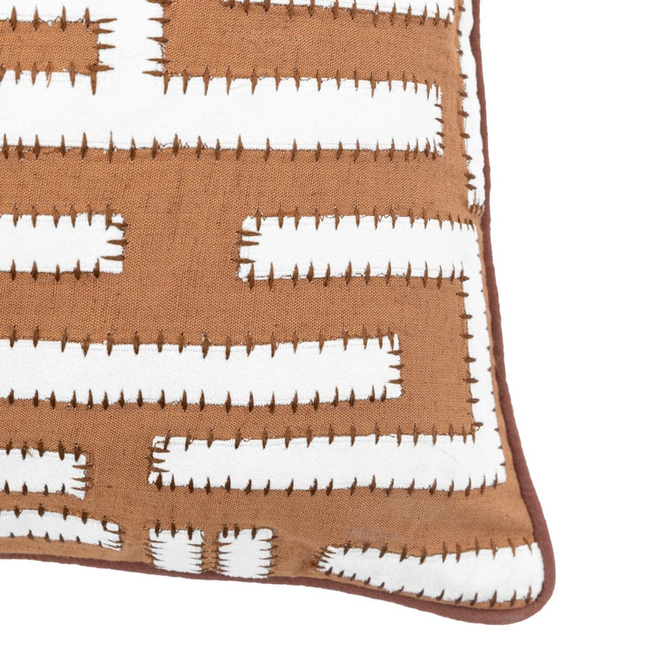 Oskar Applique Cushion - Apricot9 - Duck Barn Interiors