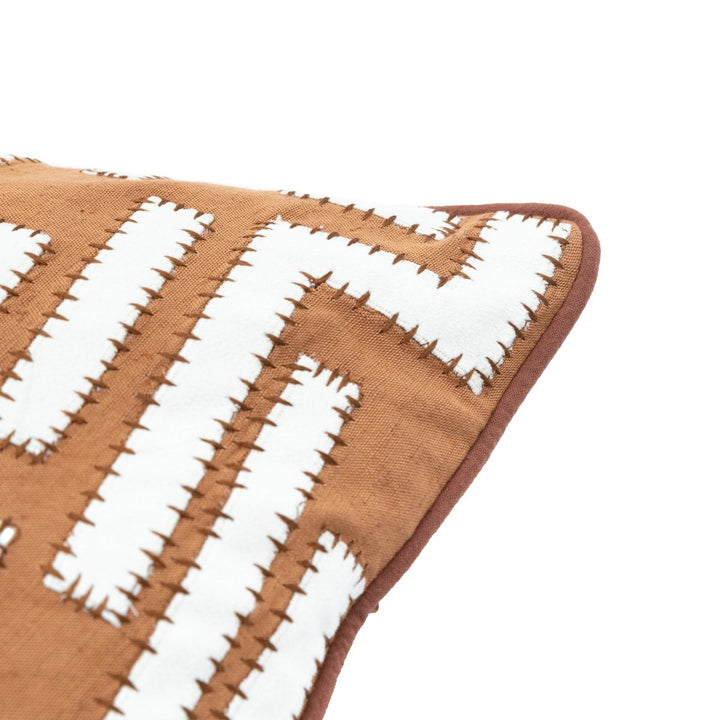 Oskar Applique Cushion - Apricot10 - Duck Barn Interiors