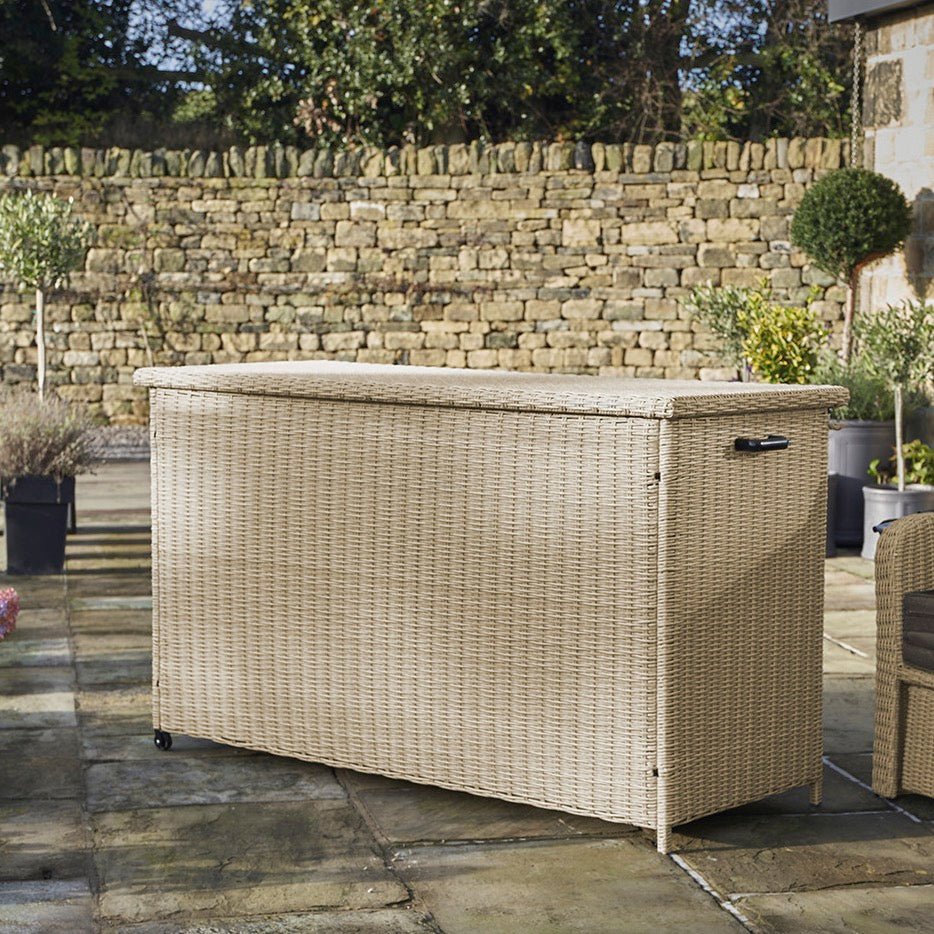 Outdoor Large Cushion Storage Box - Sandy Beige1 - Duck Barn Interiors