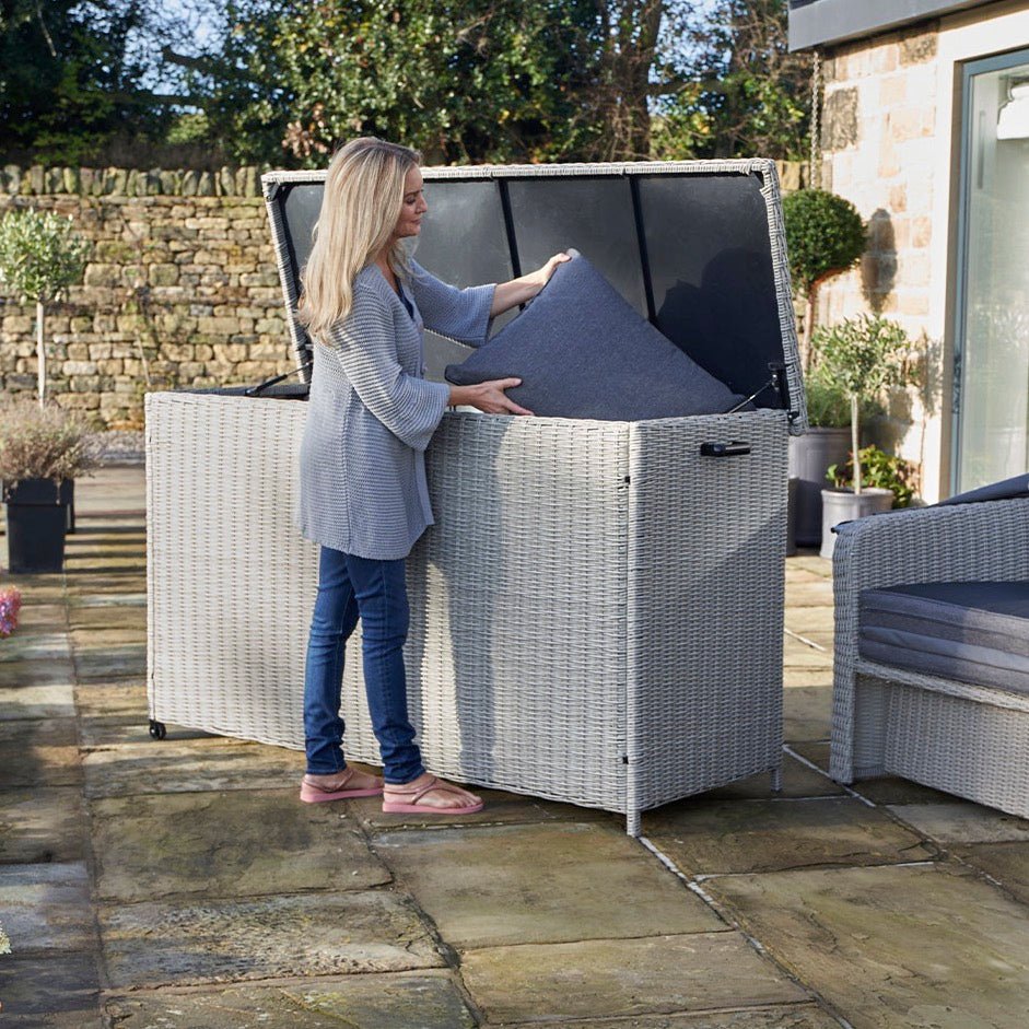 Outdoor Large Cushion Storage Box - Stone Grey1 - Duck Barn Interiors