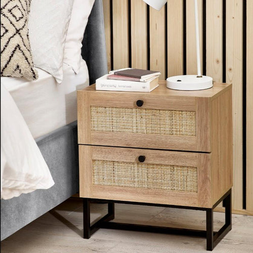 Padstow 2 Drawer Bedside Table - Oak
