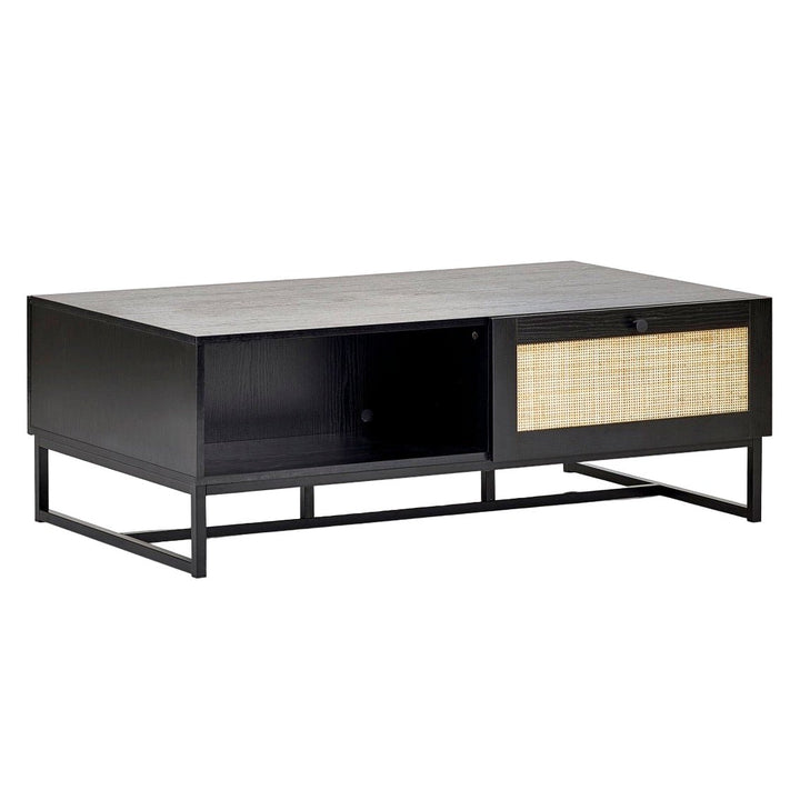 Padstow Coffee Table with 2 Drawers - Black1 - Duck Barn Interiors