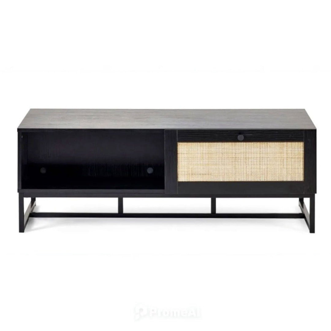 Padstow Coffee Table with 2 Drawers - Black1 - Duck Barn Interiors