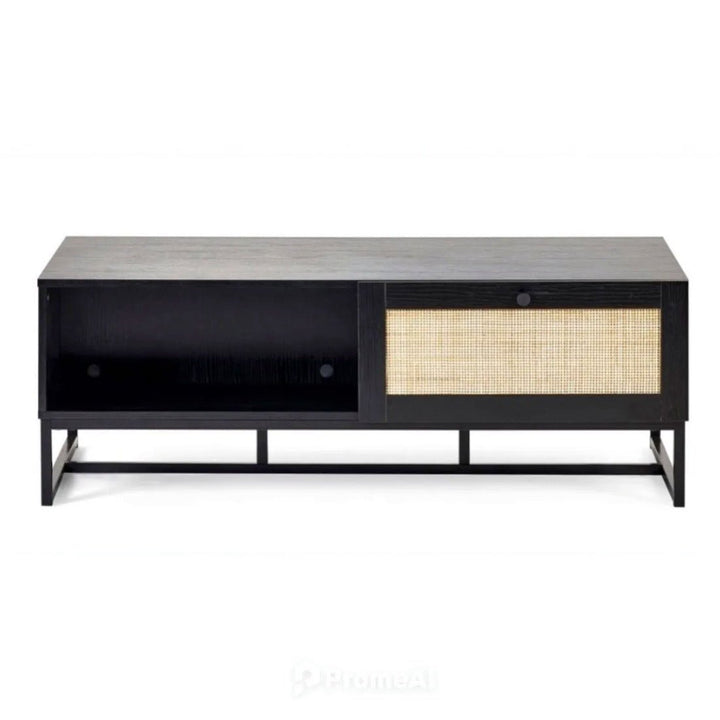 Padstow Coffee Table with 2 Drawers - Black1 - Duck Barn Interiors