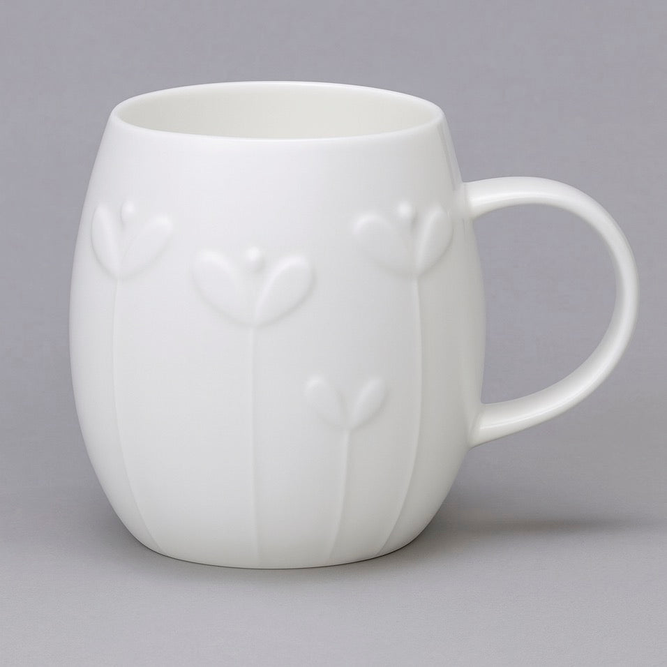 Plum Cress White Bone China Mug - Large2 - Duck Barn Interiors