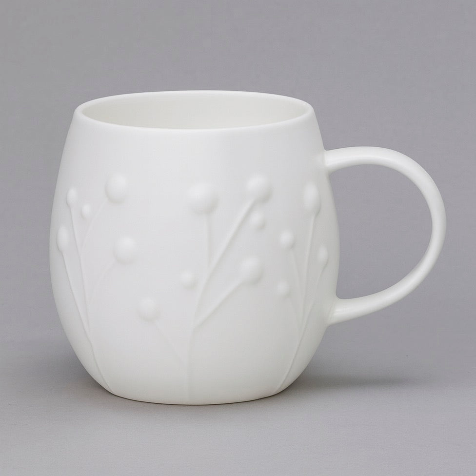 Plum Flax White Bone China Mug - Large2 - Duck Barn Interiors