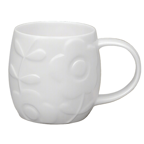 Plum Flower White Bone China Mug