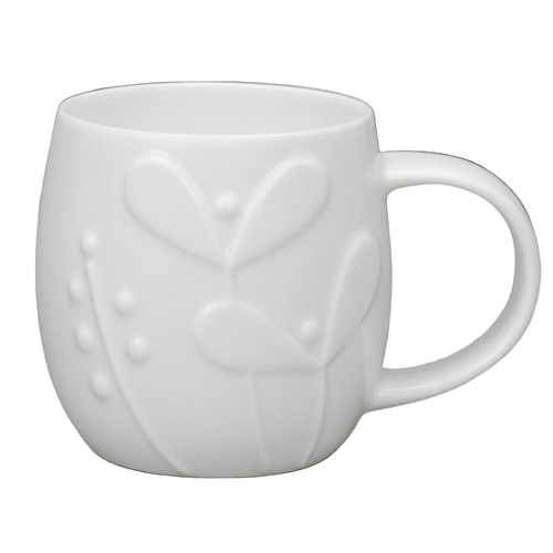 Plum Seedling White Bone China Mug