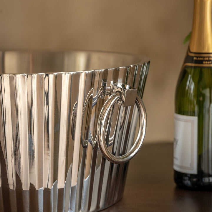 Polished Fluted Champagne Bucket2 - Duck Barn Interiors