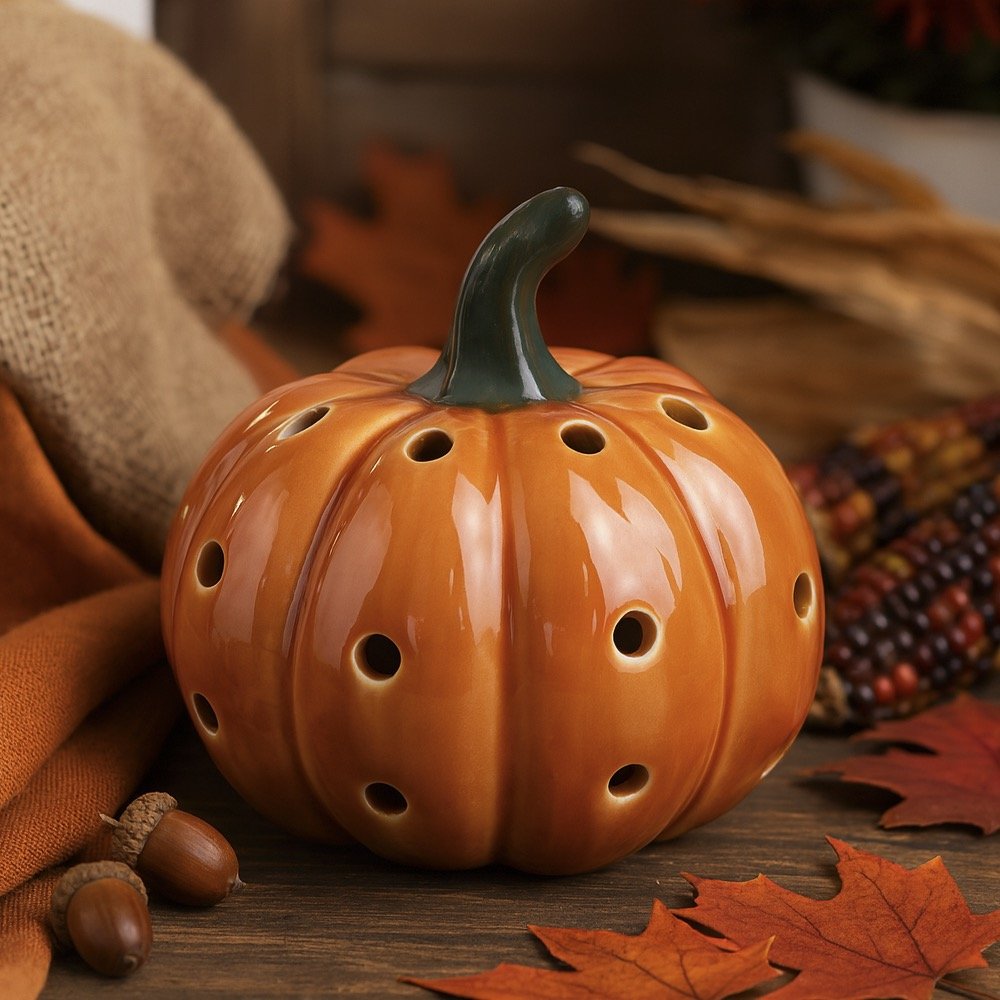 Pumpkin LED Orange Ornament2 - Duck Barn Interiors