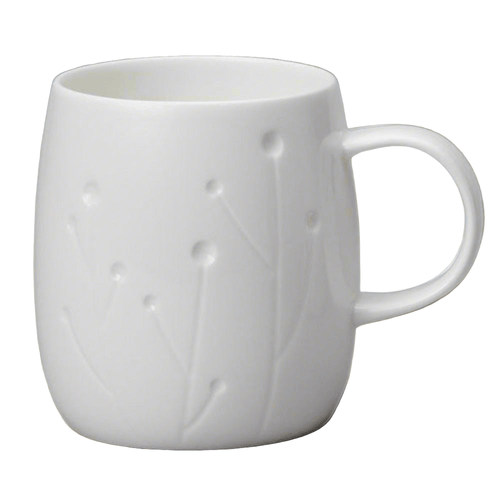 Quinto White Bone China Mug - Cotton