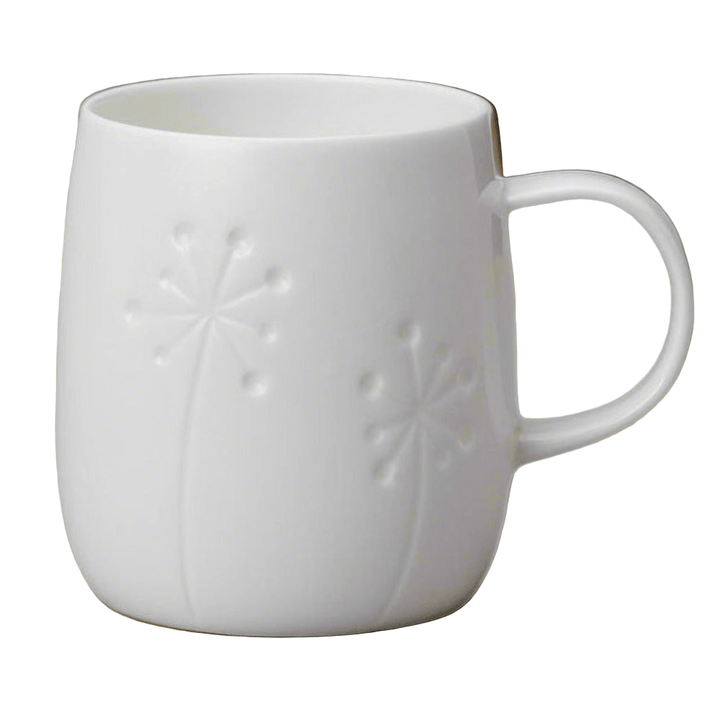 Quinto White Bone China Mug - Dandelion1 - Duck Barn Interiors