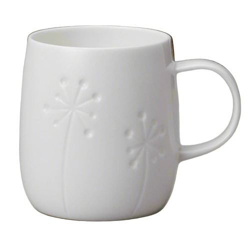 Quinto White Bone China Mug - Dandelion