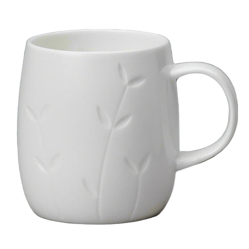 Quinto White Bone China Mug - Sapling