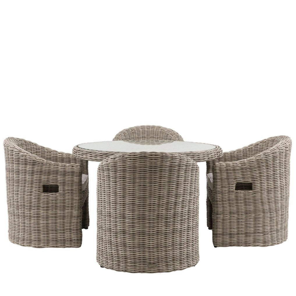 Ragusa 4 Seater Round Dining Set6 - Duck Barn Interiors