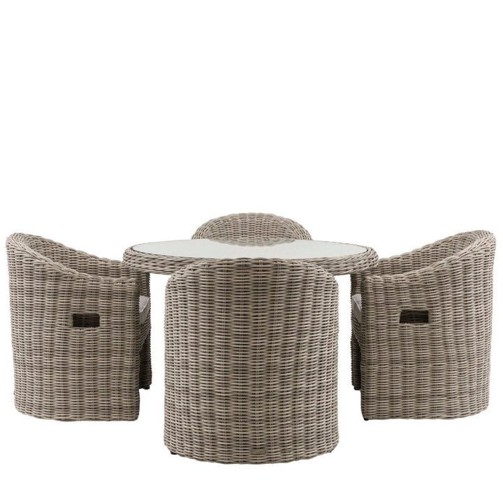 Ragusa 4 Seater Round Dining Set6 - Duck Barn Interiors