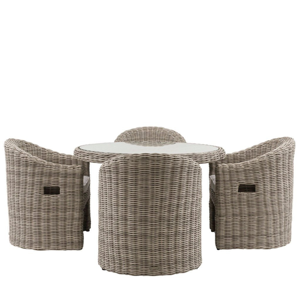 Ragusa 4 Seater Round Dining Set3 - Duck Barn Interiors