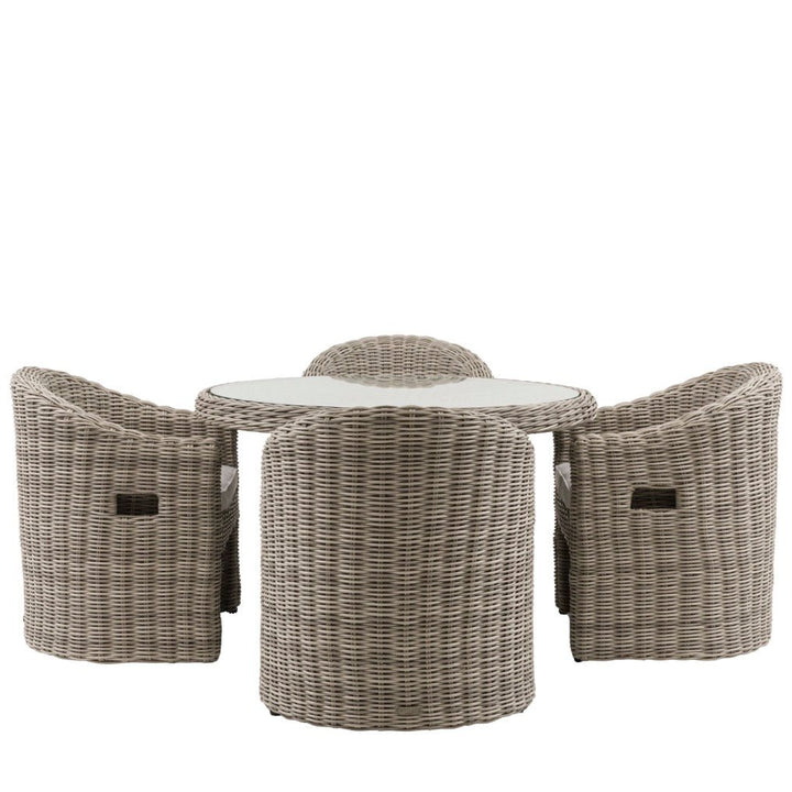 Ragusa 4 Seater Round Dining Set3 - Duck Barn Interiors