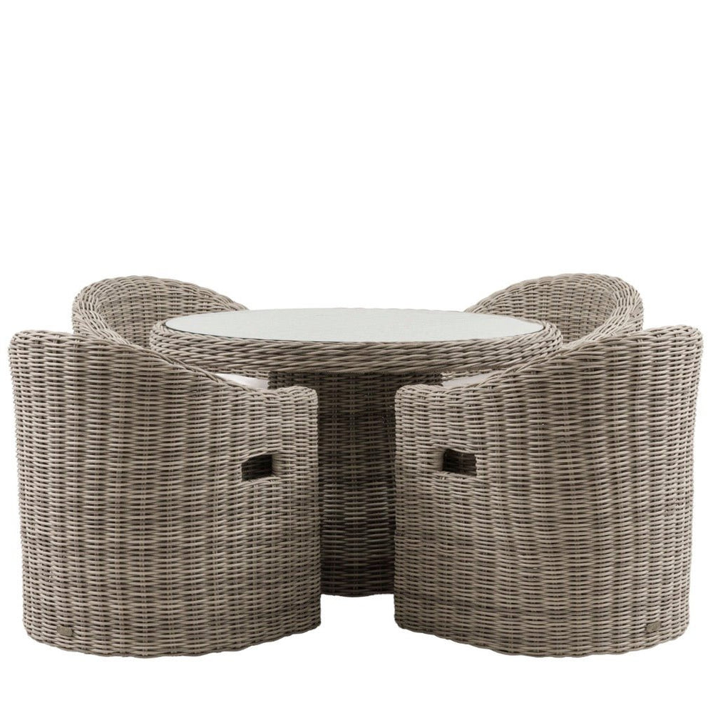 Ragusa 4 Seater Round Dining Set2 - Duck Barn Interiors