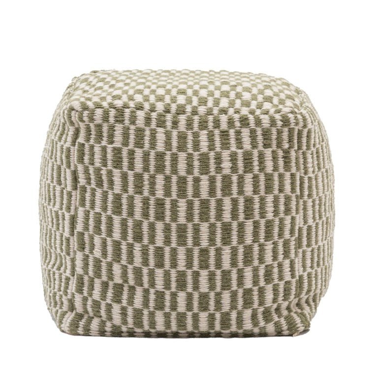 Rauma Square Pouffe - Olive4 - Duck Barn Interiors