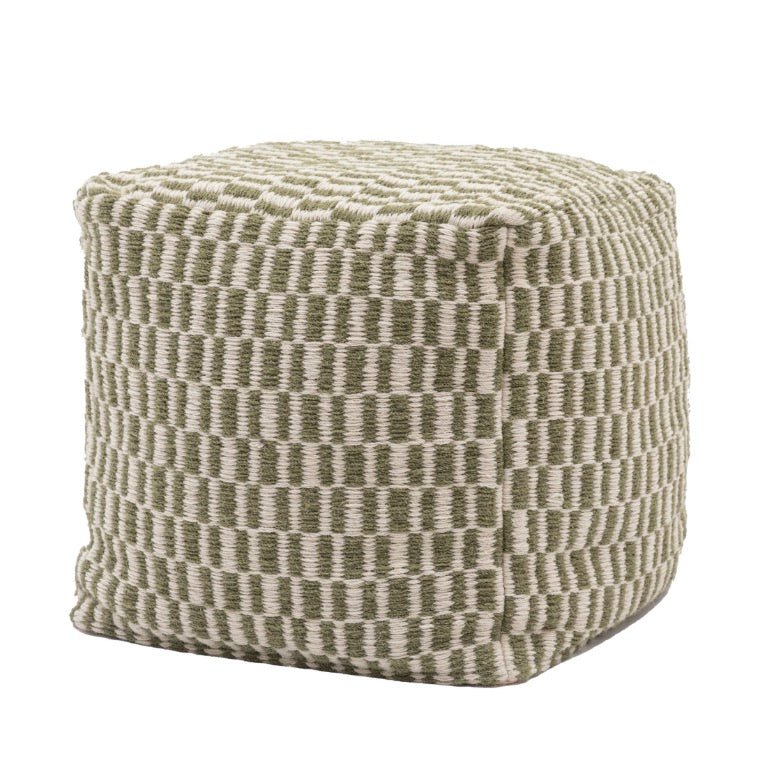 Rauma Square Pouffe - Olive3 - Duck Barn Interiors