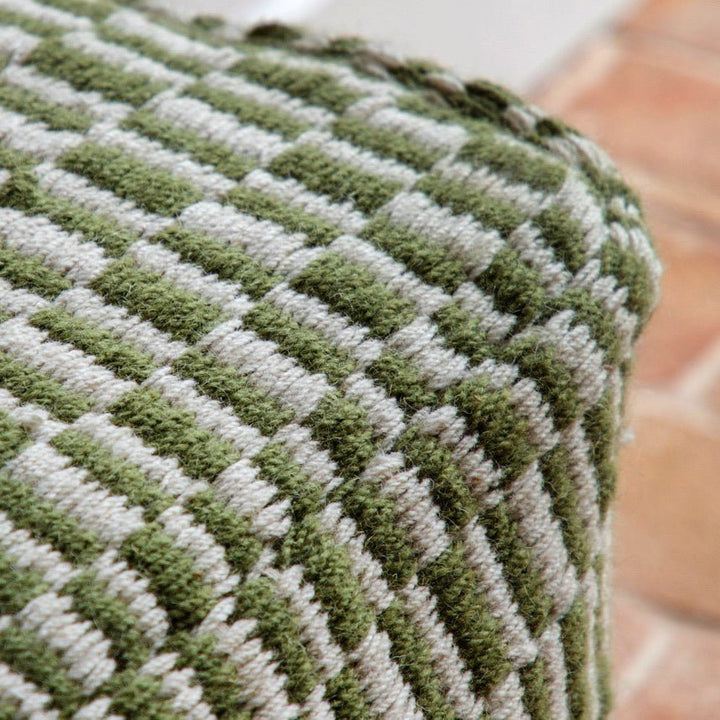 Rauma Square Pouffe - Olive2 - Duck Barn Interiors