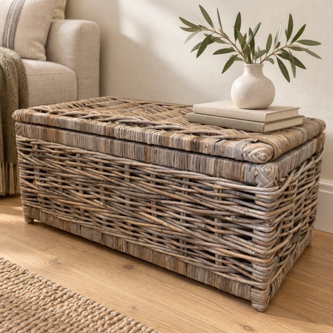 Rectangle Kubu Lidded Storage Chest - Small1 - Duck Barn Interiors