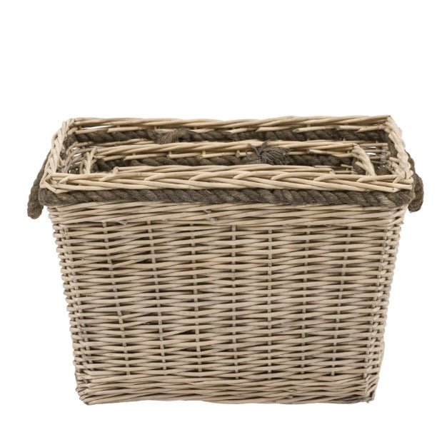 Rectangular Willow Baskets - Set of 36 - Duck Barn Interiors