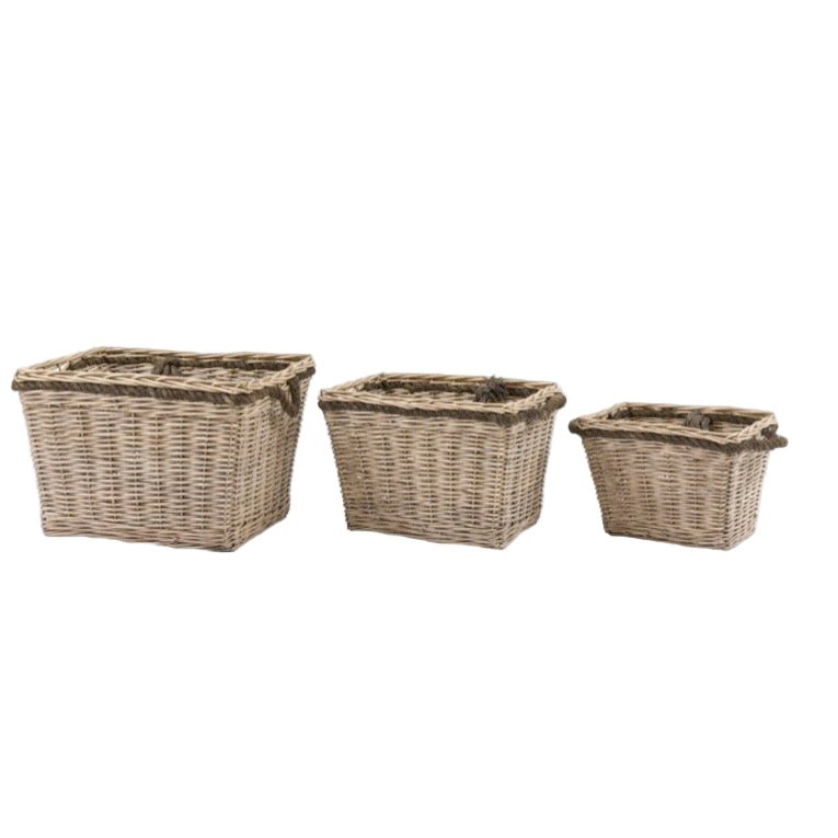 Rectangular Willow Baskets - Set of 31 - Duck Barn Interiors