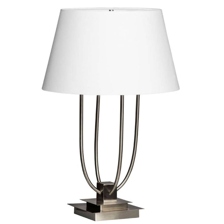 Regents Park Satin Nickel Finish Table Lamp1 - Duck Barn Interiors
