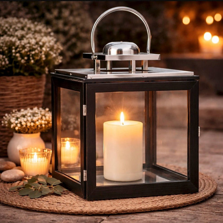 Regents Park Stainless Steel Lantern - Large1 - Duck Barn Interiors