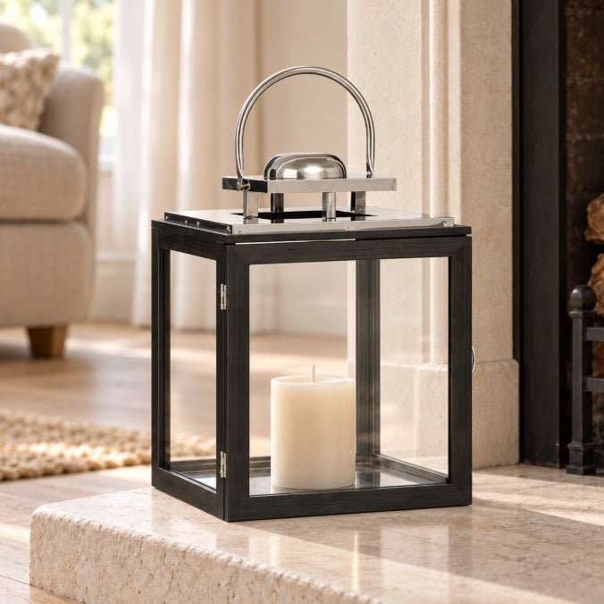 Regents Park Stainless Steel Lantern - Large1 - Duck Barn Interiors
